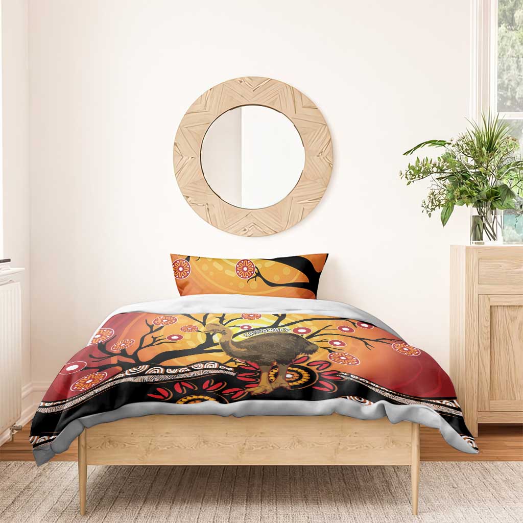 Keeper Of The Rainforest Cassowary Bedding Set Aboriginal Art - Vibe Hoodie Shop