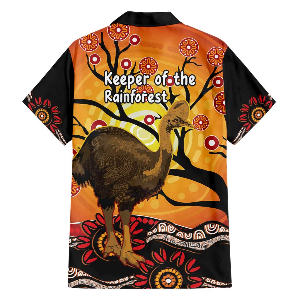 Keeper Of The Rainforest Cassowary Hawaiian Shirt Aboriginal Art - Vibe Hoodie Shop