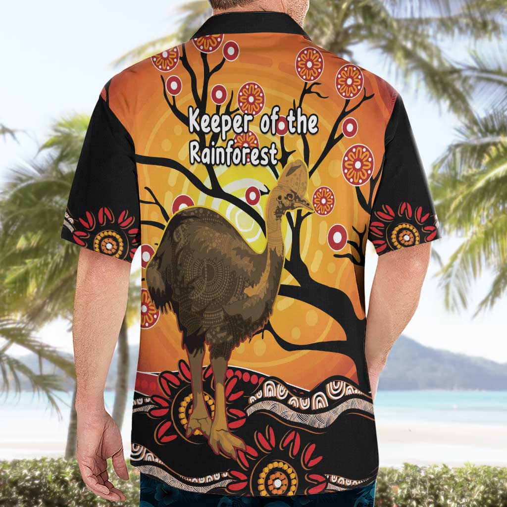 Keeper Of The Rainforest Cassowary Hawaiian Shirt Aboriginal Art - Vibe Hoodie Shop