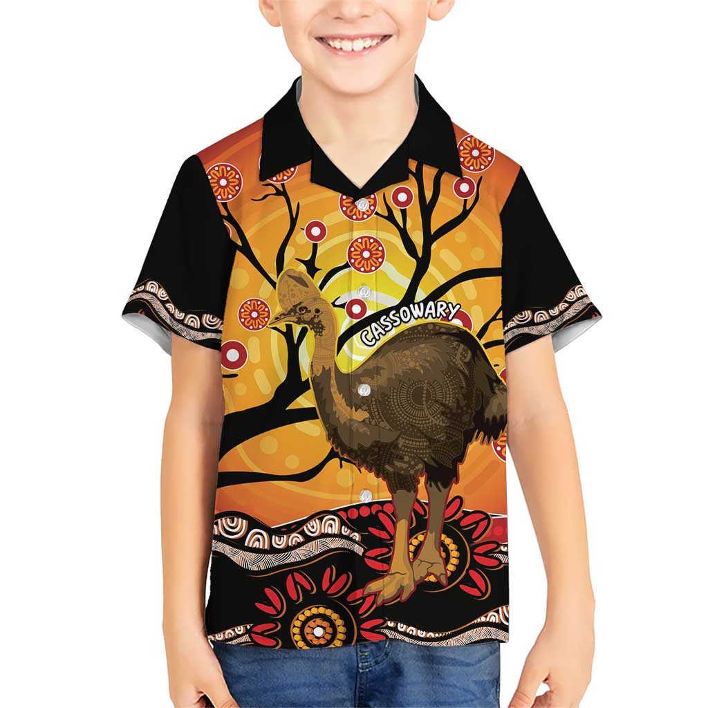 Keeper Of The Rainforest Cassowary Hawaiian Shirt Aboriginal Art - Vibe Hoodie Shop