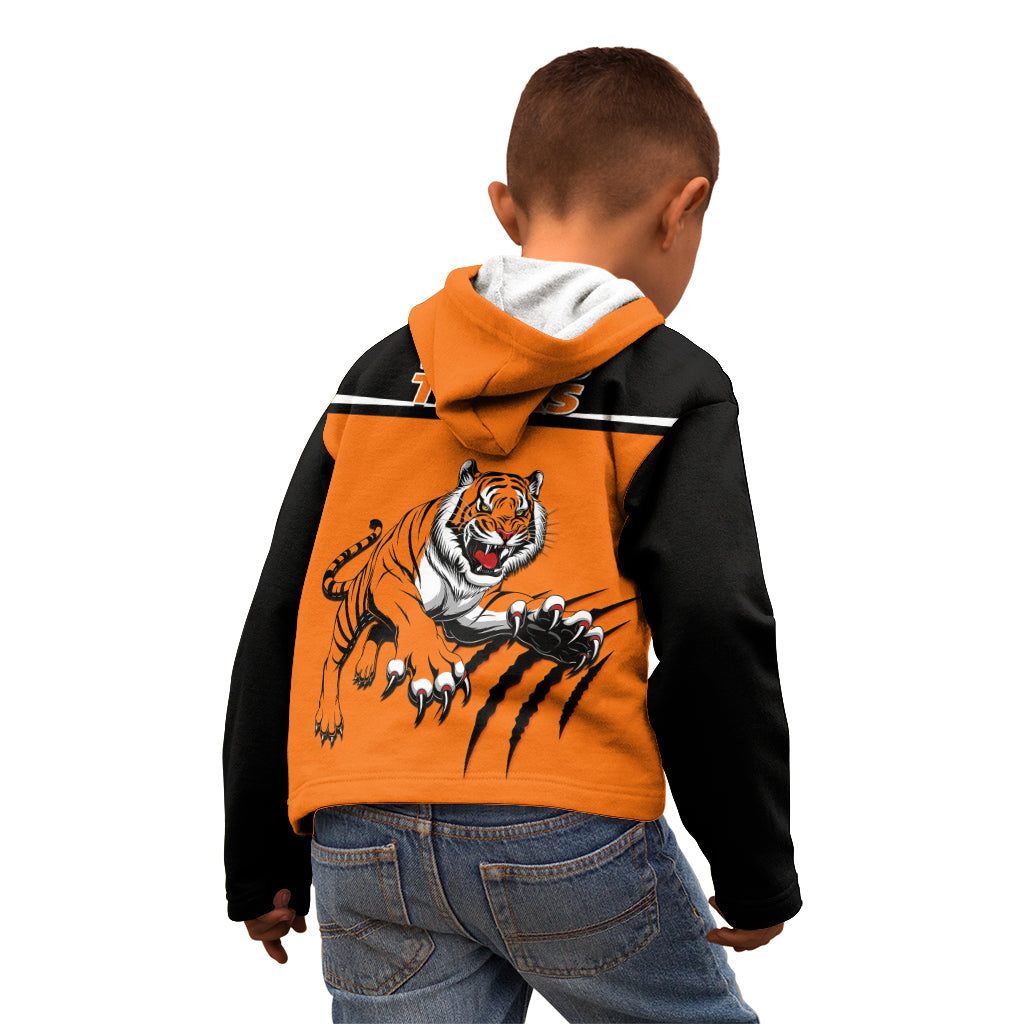 wests-tigers-rugby-kid-hoodie-orange-simple-style