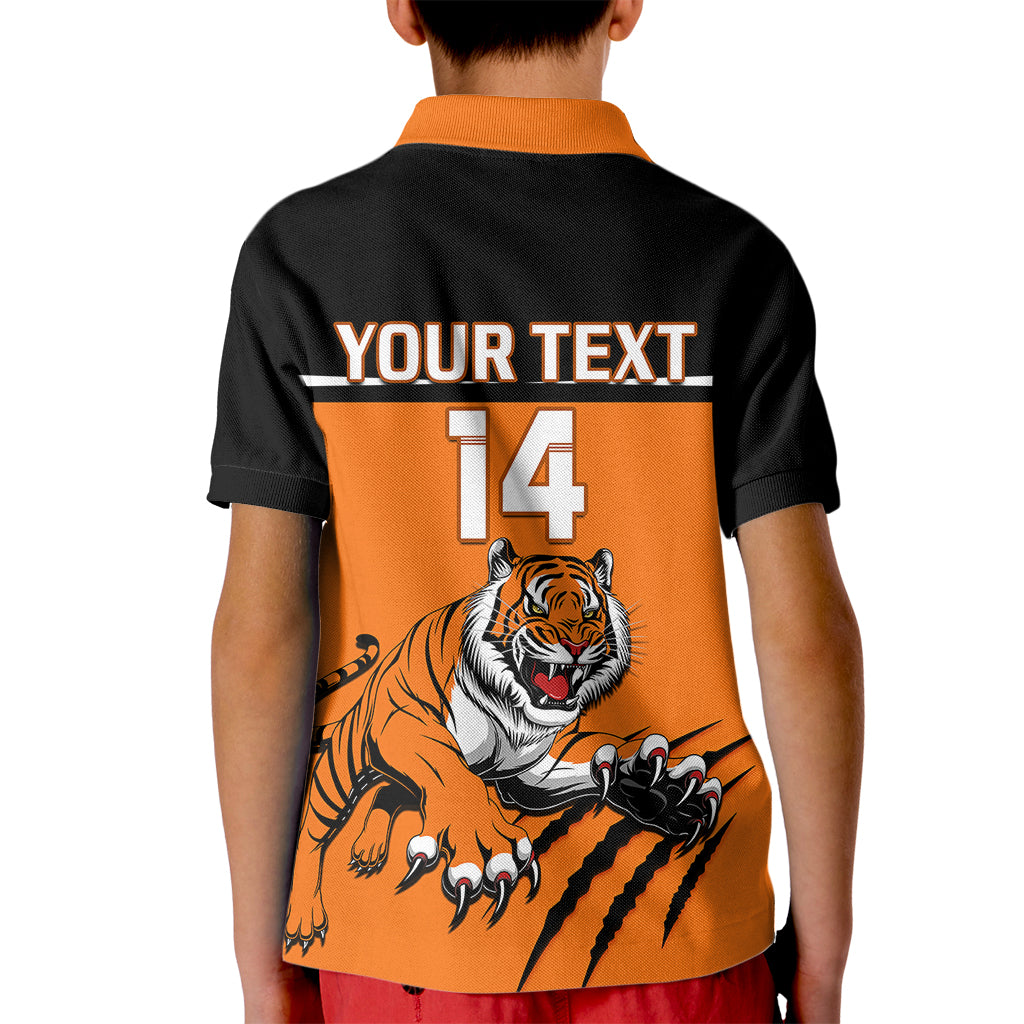 personalised-wests-tigers-rugby-kid-polo-shirt-orange-simple-style