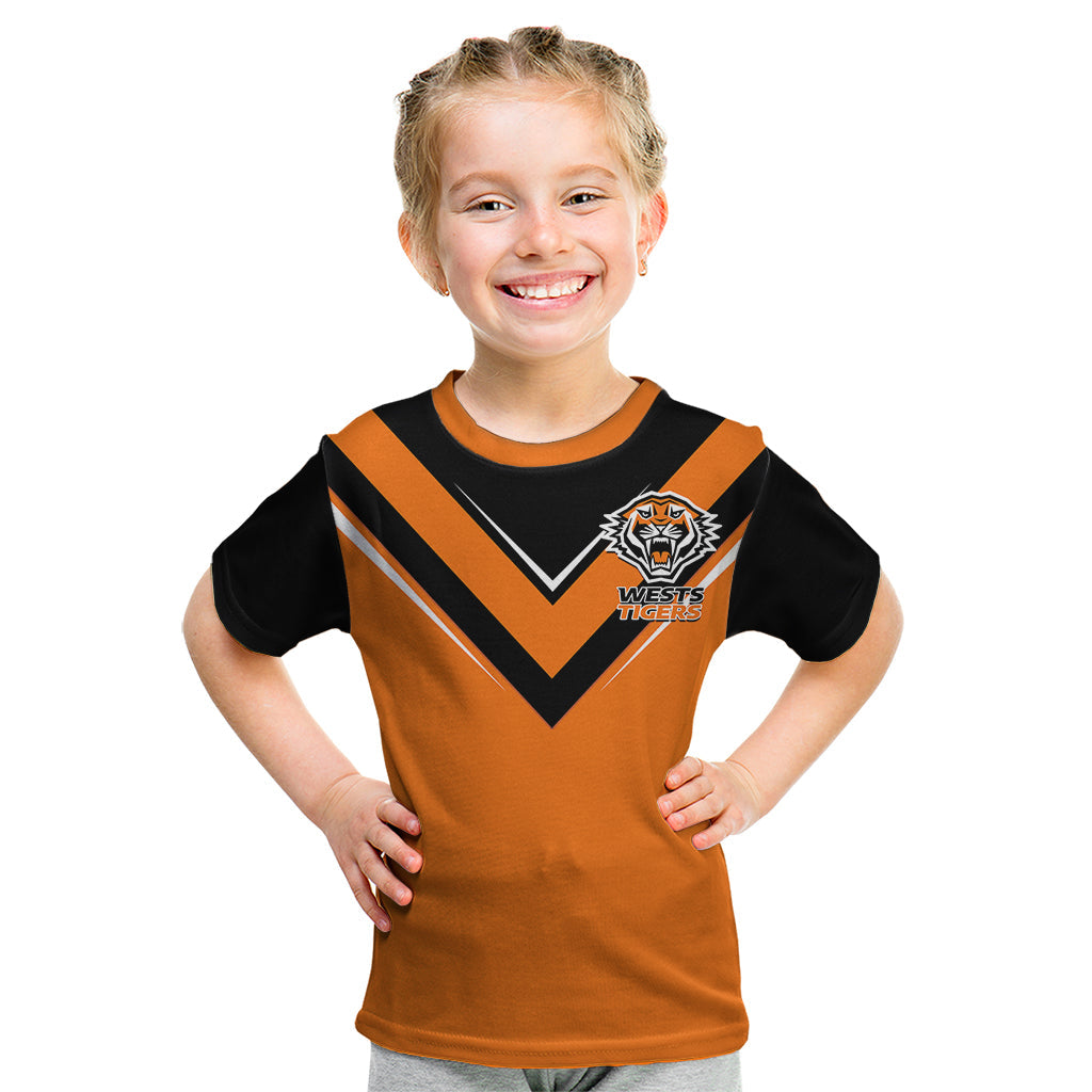 personalised-wests-tigers-rugby-kid-t-shirt-orange-simple-style