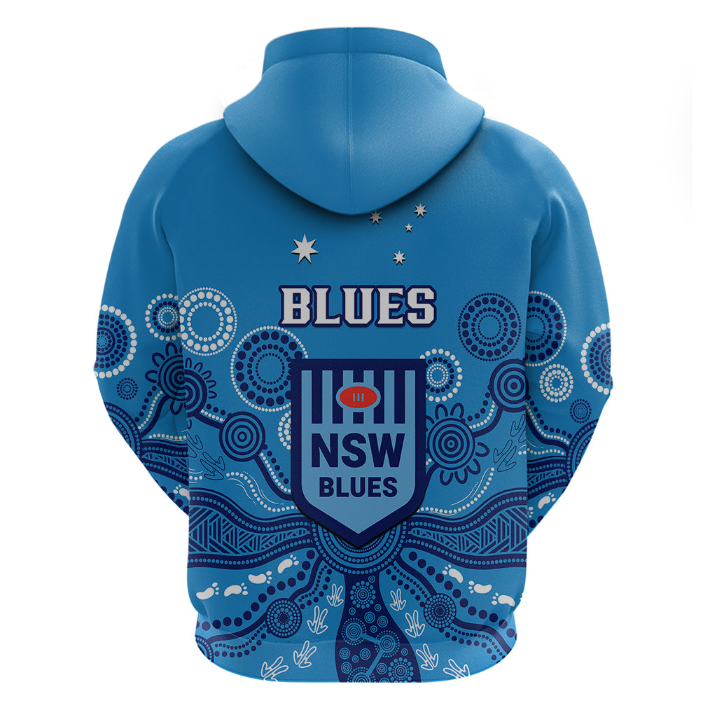 NSW Rugby Hoodie Blues Aboriginal Art - Vibe Hoodie Shop