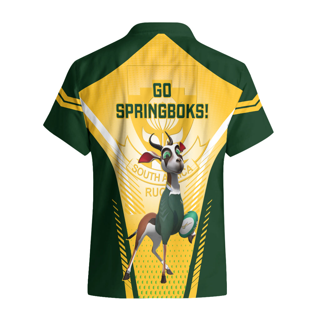 South Africa Rugby Hawaiian Shirt 2023 World Cup Springboks Mascot - Vibe Hoodie Shop