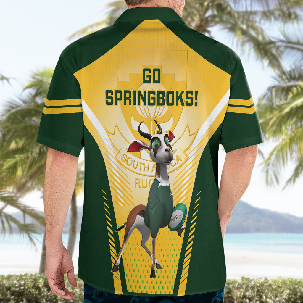 South Africa Rugby Hawaiian Shirt 2023 World Cup Springboks Mascot - Vibe Hoodie Shop