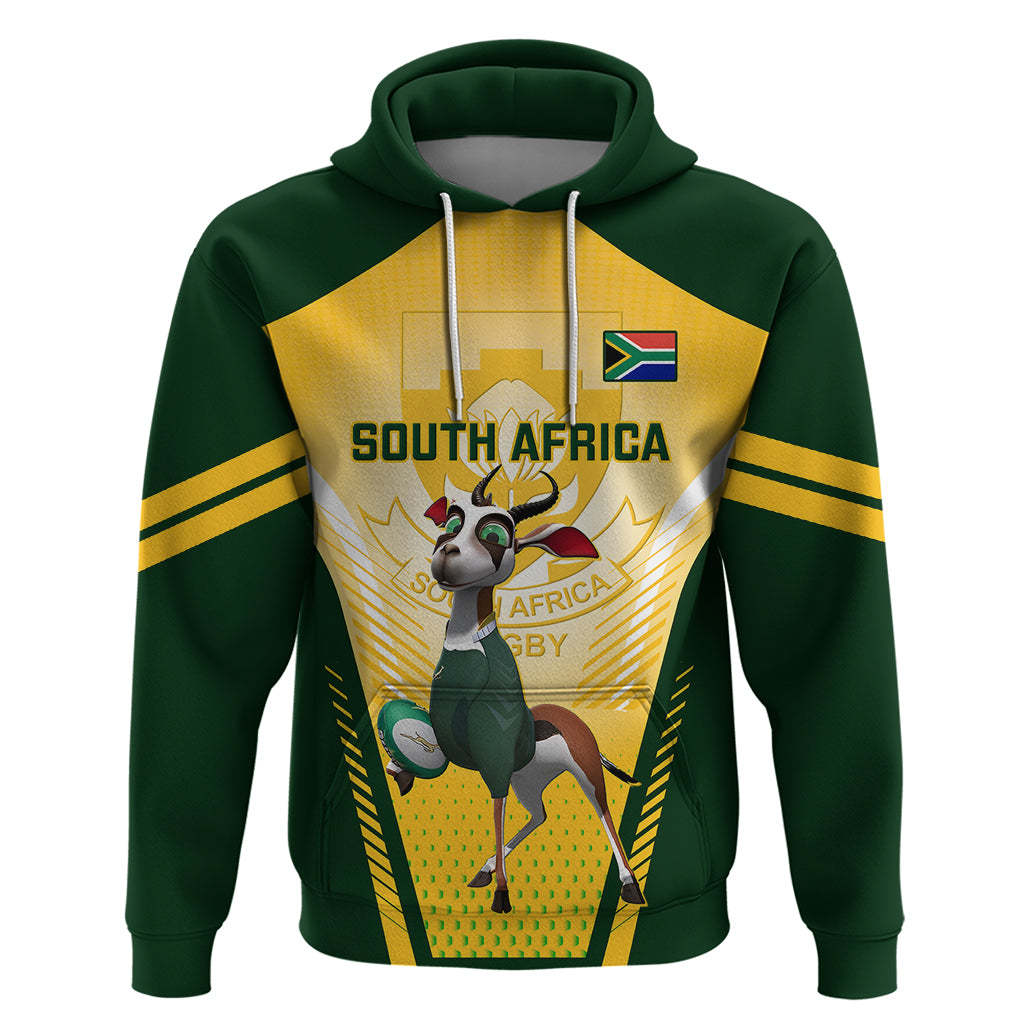 South Africa Rugby Hoodie 2023 World Cup Springboks Mascot - Vibe Hoodie Shop