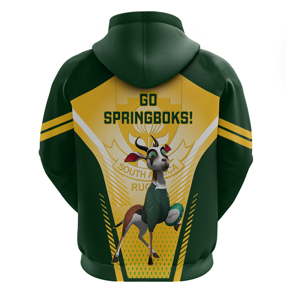 South Africa Rugby Hoodie 2023 World Cup Springboks Mascot - Vibe Hoodie Shop