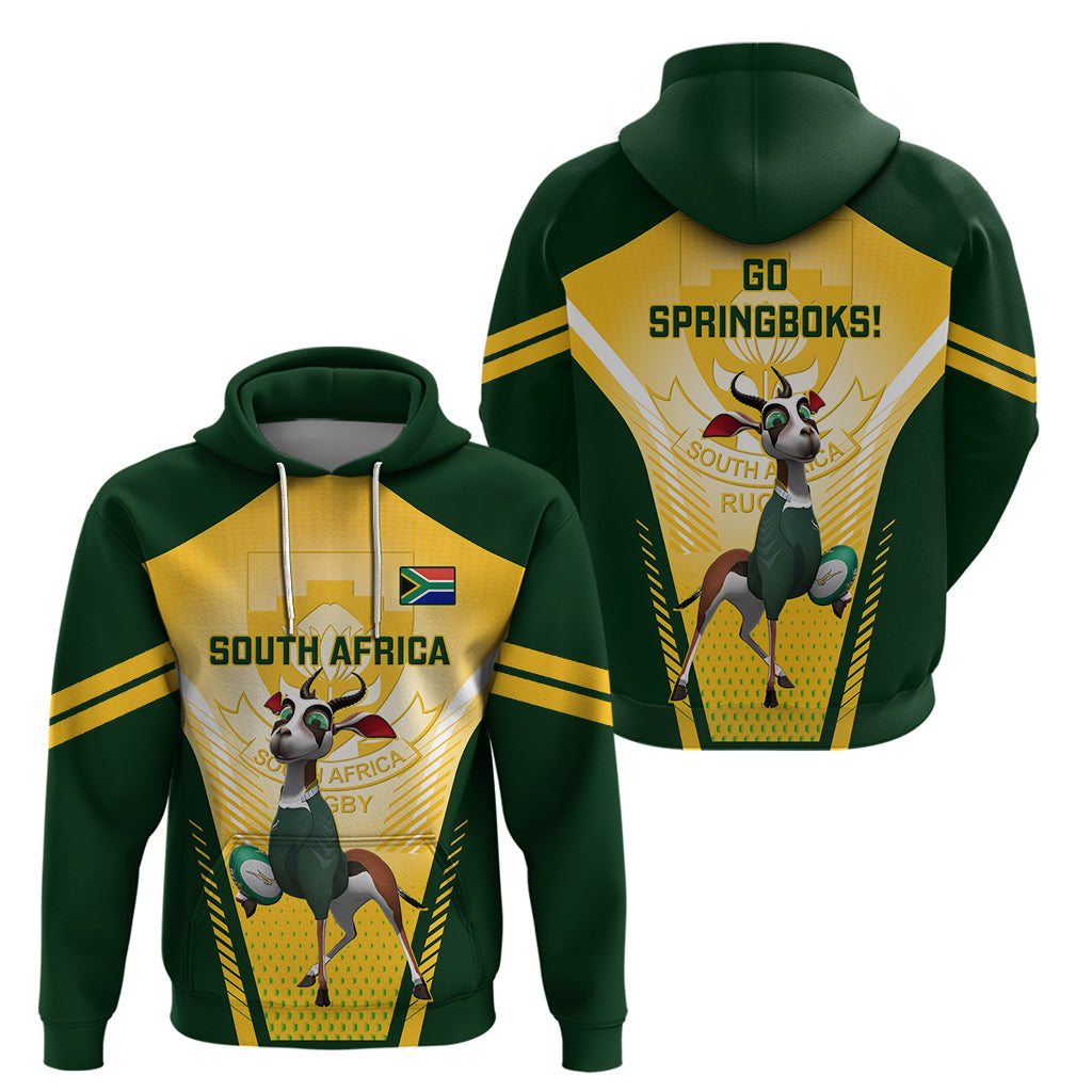 South Africa Rugby Hoodie 2023 World Cup Springboks Mascot - Vibe Hoodie Shop