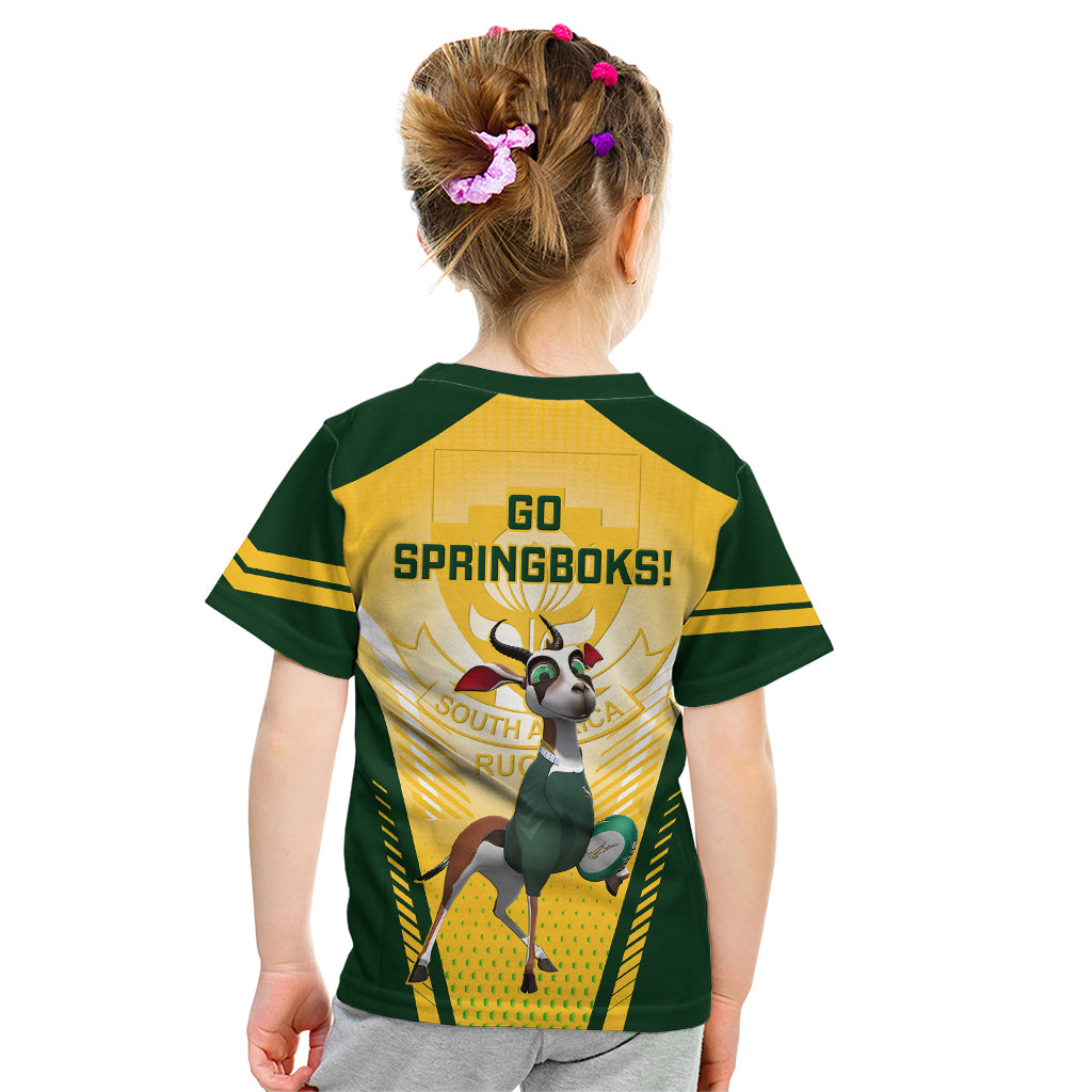 South Africa Rugby Kid T Shirt 2023 World Cup Springboks Mascot - Vibe Hoodie Shop