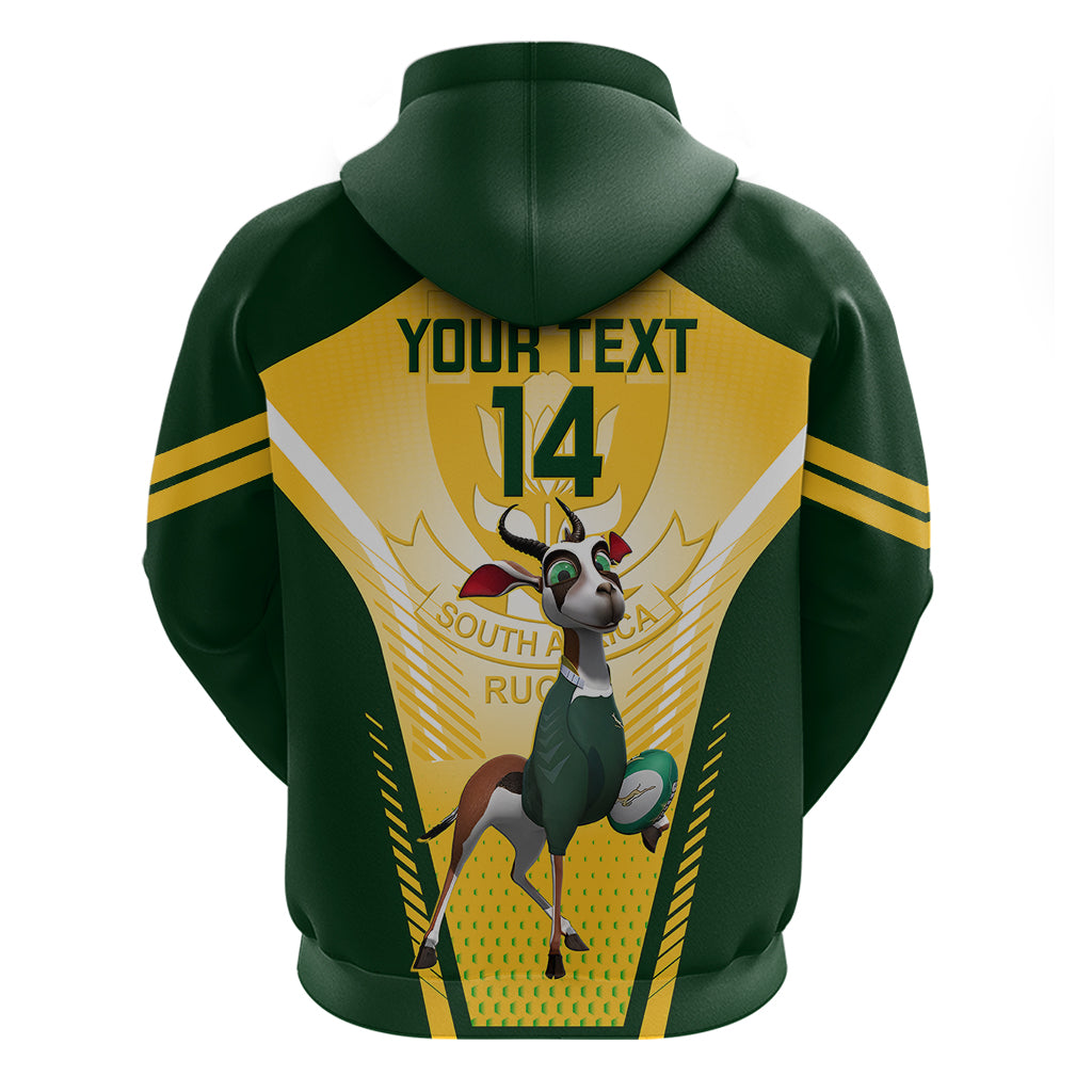 Custom South Africa Rugby Hoodie 2023 World Cup Springboks Mascot - Vibe Hoodie Shop