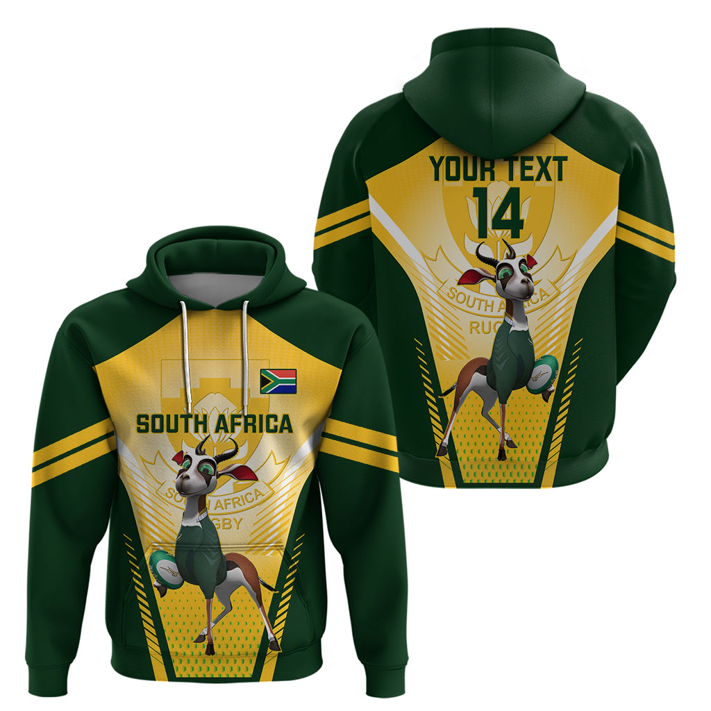 Custom South Africa Rugby Hoodie 2023 World Cup Springboks Mascot - Vibe Hoodie Shop