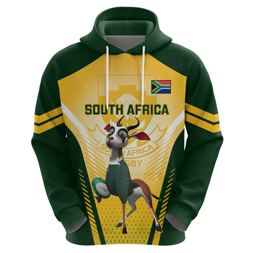 Custom South Africa Rugby Hoodie 2023 World Cup Springboks Mascot - Vibe Hoodie Shop