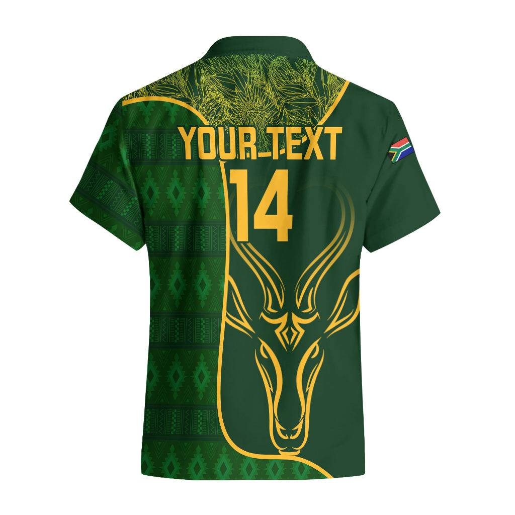 Custom South Africa Rugby Hawaiian Shirt 2023 Go Champions Springboks With Protea - Vibe Hoodie Shop