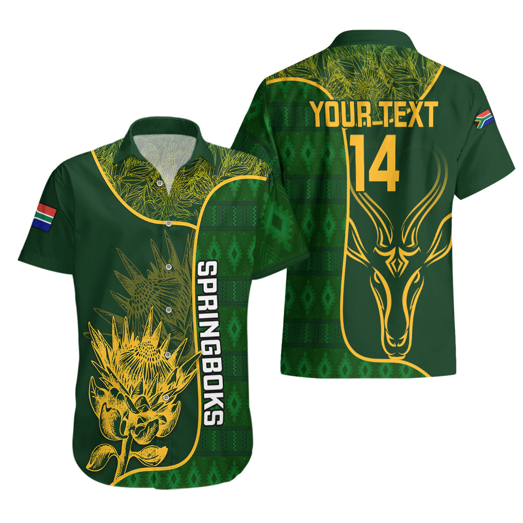 Custom South Africa Rugby Hawaiian Shirt 2023 Go Champions Springboks With Protea - Vibe Hoodie Shop