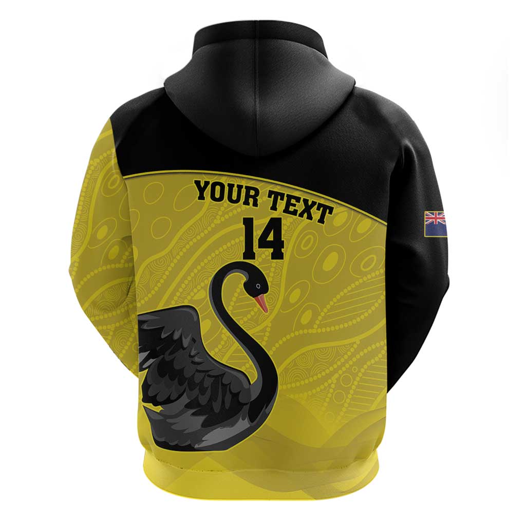 Custom Western Australia Cricket Hoodie Go Warriors Black Swans - Aboriginal Art - Vibe Hoodie Shop