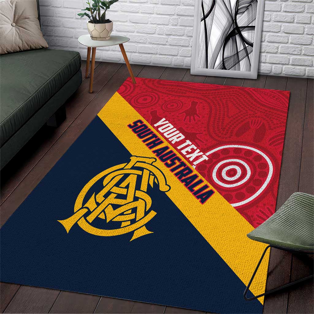 Custom South Australia Cricket Area Rug Go Champions - Aboriginal Art - Vibe Hoodie Shop