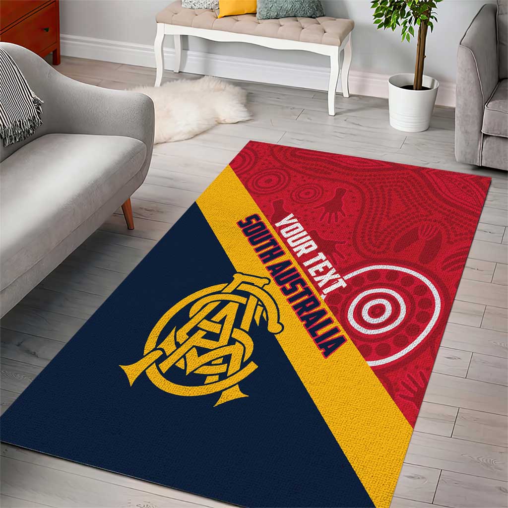 Custom South Australia Cricket Area Rug Go Champions - Aboriginal Art - Vibe Hoodie Shop