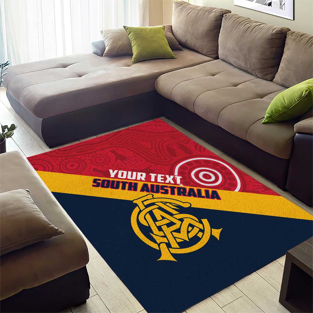 Custom South Australia Cricket Area Rug Go Champions - Aboriginal Art - Vibe Hoodie Shop