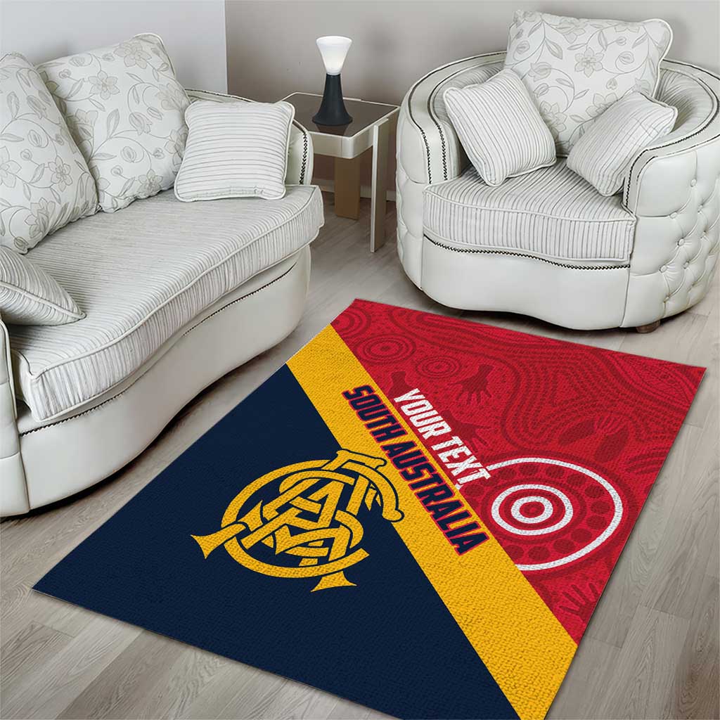 Custom South Australia Cricket Area Rug Go Champions - Aboriginal Art - Vibe Hoodie Shop