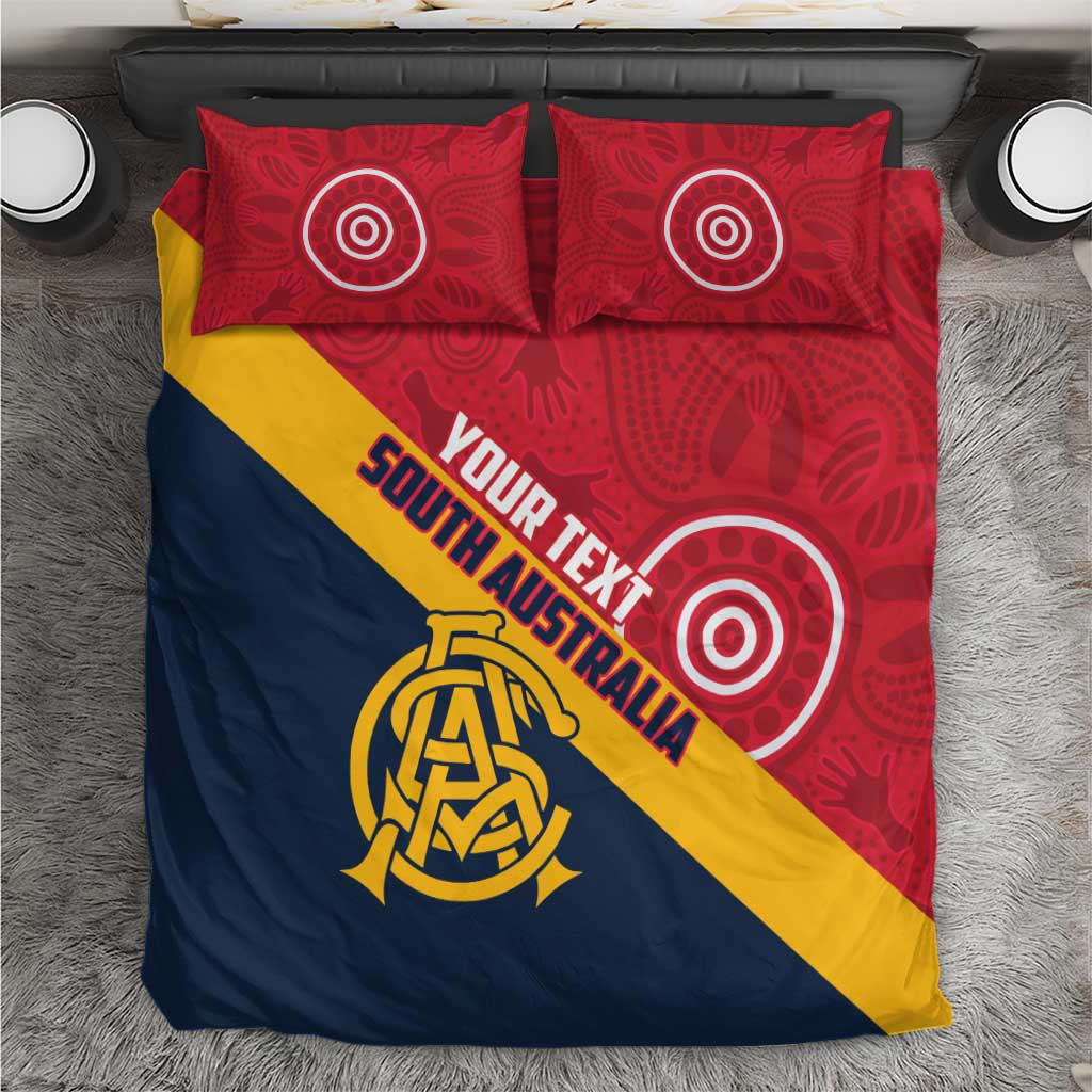 Custom South Australia Cricket Bedding Set Go Champions - Aboriginal Art - Vibe Hoodie Shop