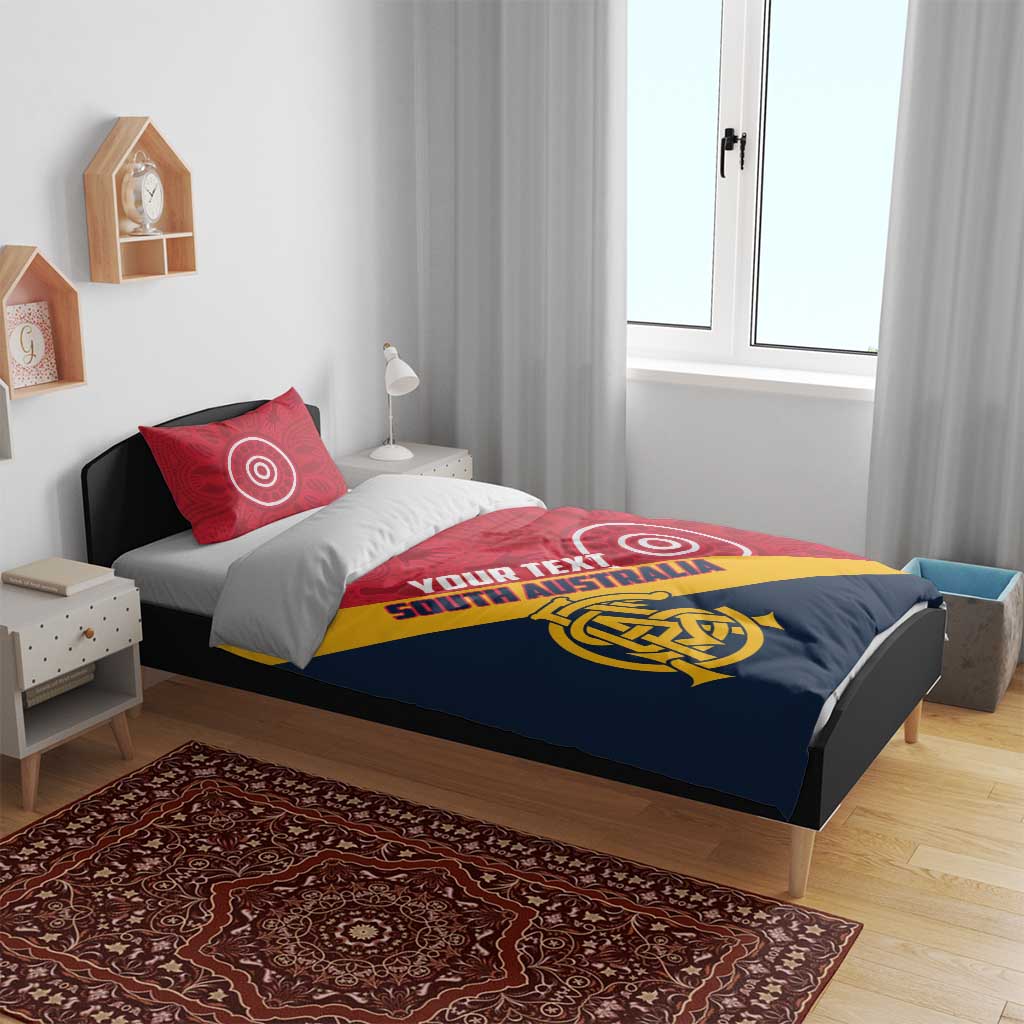Custom South Australia Cricket Bedding Set Go Champions - Aboriginal Art - Vibe Hoodie Shop