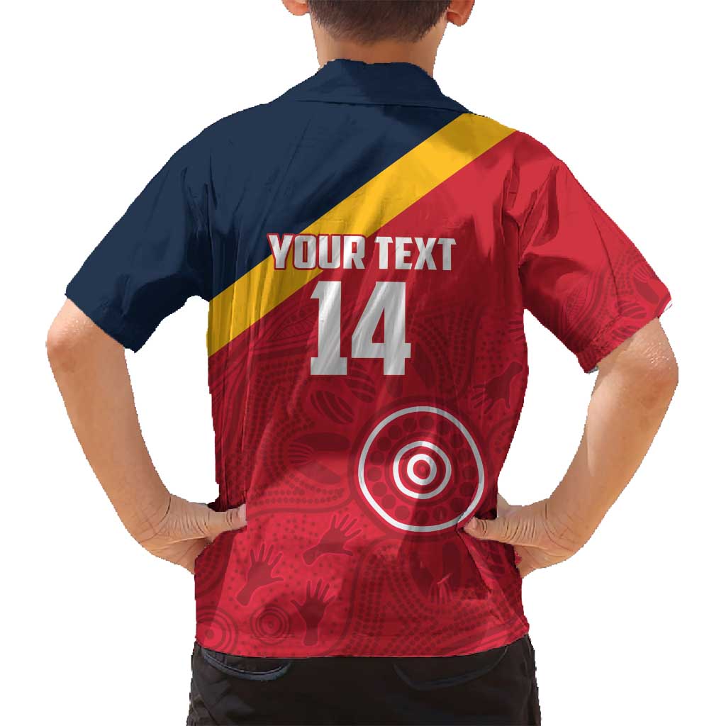 Custom South Australia Cricket Family Matching Off Shoulder Maxi Dress and Hawaiian Shirt Go Champions - Aboriginal Art