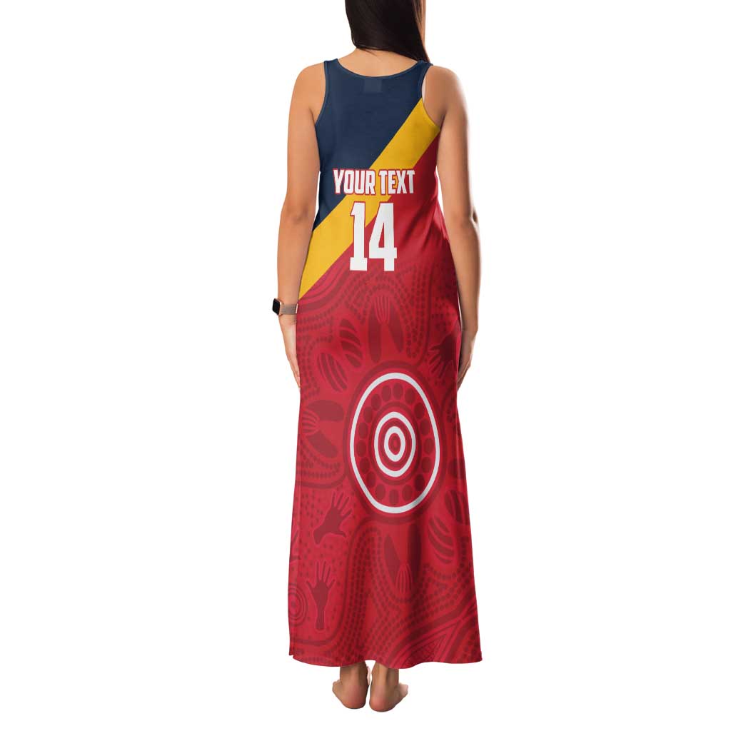 Custom South Australia Cricket Family Matching Tank Maxi Dress and Hawaiian Shirt Go Champions - Aboriginal Art