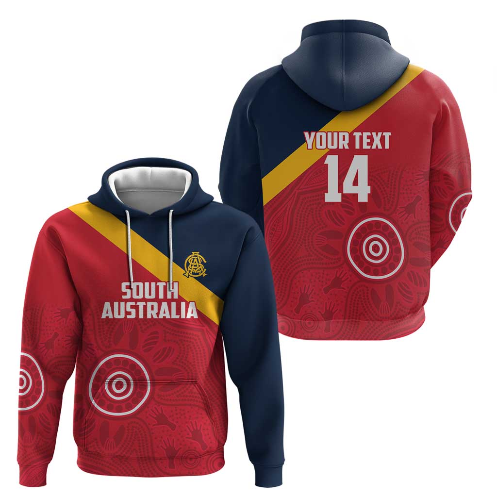 Custom South Australia Cricket Hoodie Go Champions - Aboriginal Art - Vibe Hoodie Shop