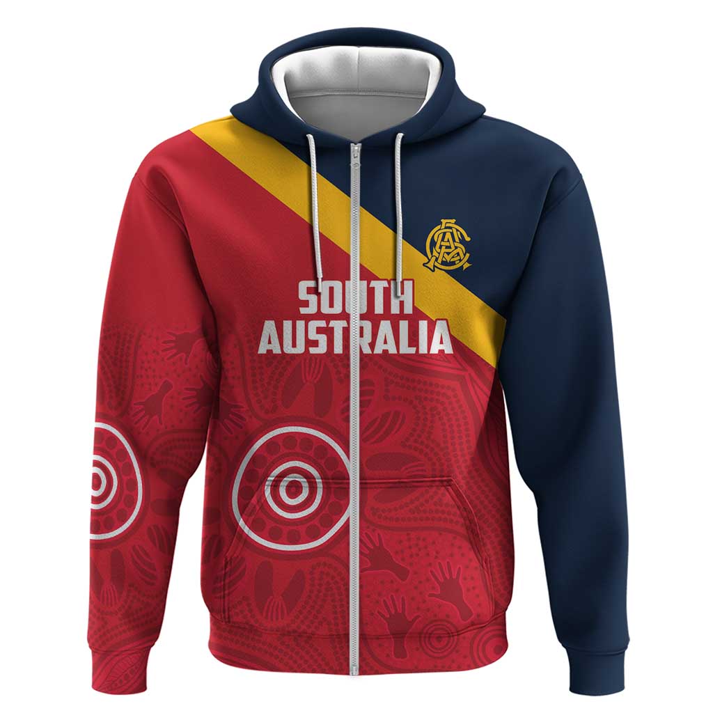 Custom South Australia Cricket Hoodie Go Champions - Aboriginal Art - Vibe Hoodie Shop