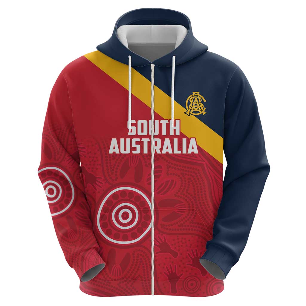 Custom South Australia Cricket Hoodie Go Champions - Aboriginal Art - Vibe Hoodie Shop