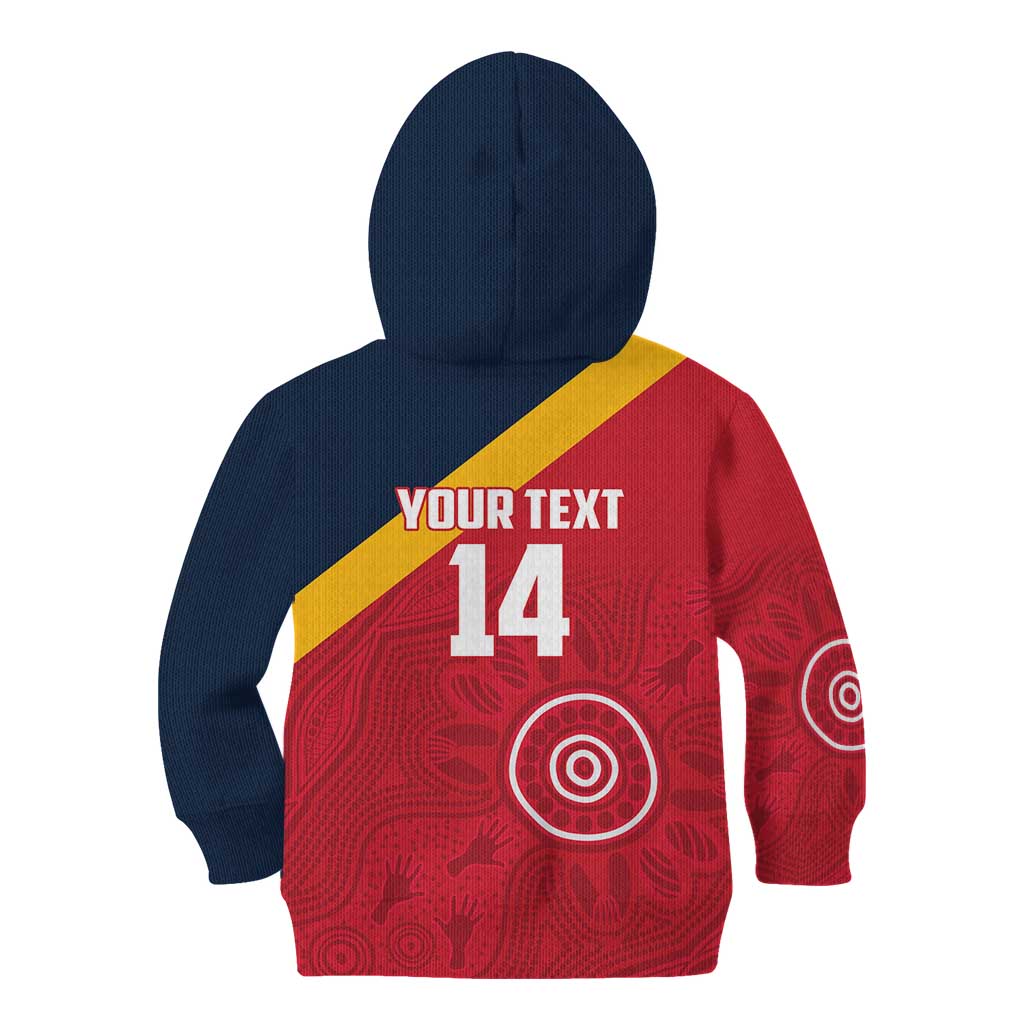 Custom South Australia Cricket Kid Hoodie Go Champions - Aboriginal Art - Vibe Hoodie Shop