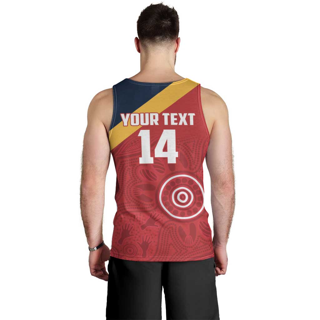 Custom South Australia Cricket Men Tank Top Go Champions - Aboriginal Art - Vibe Hoodie Shop