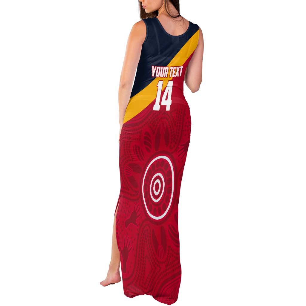 Custom South Australia Cricket Tank Maxi Dress Go Champions - Aboriginal Art