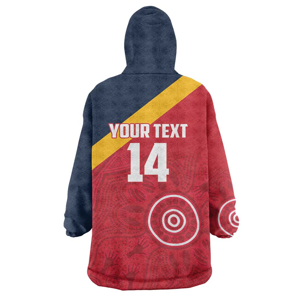 Custom South Australia Cricket Wearable Blanket Hoodie Go Champions - Aboriginal Art - Vibe Hoodie Shop