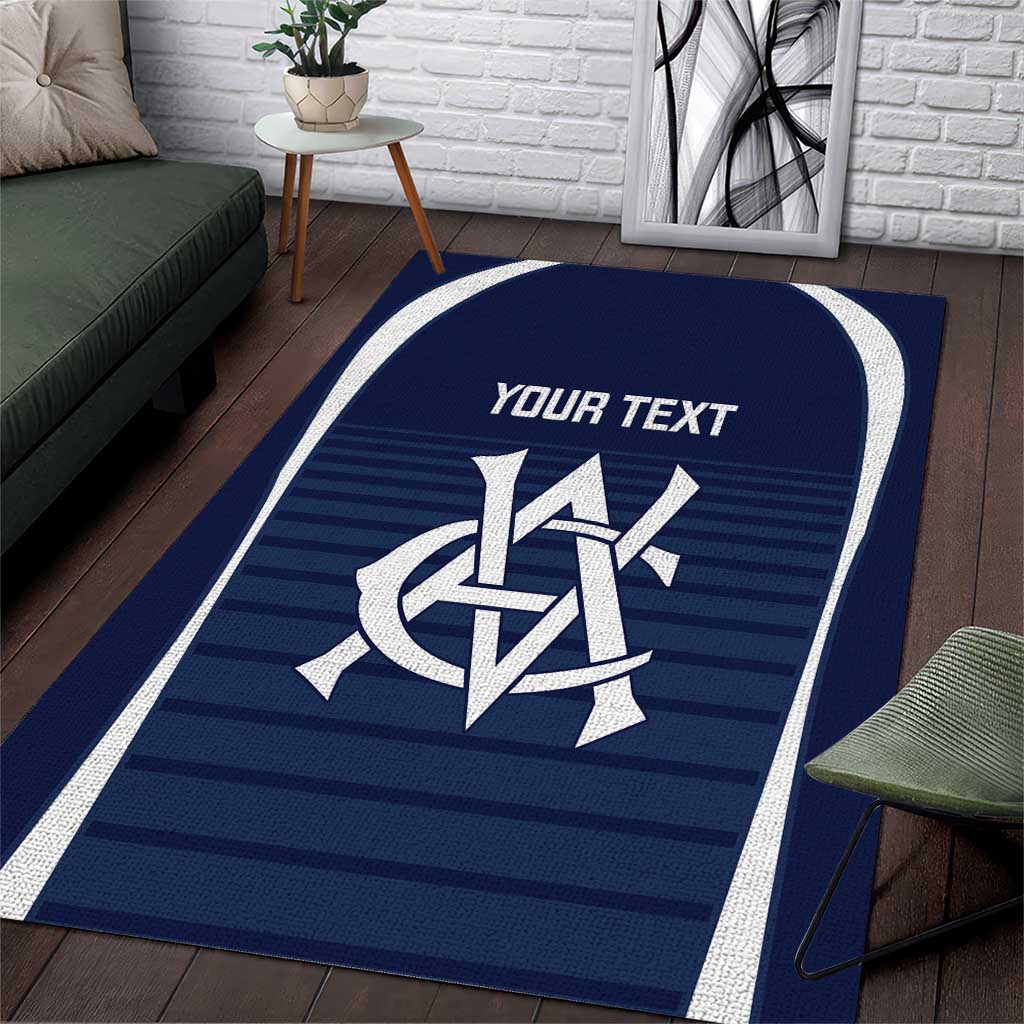 Custom Victoria Cricket Area Rug Go Champions - Sporty Style - Vibe Hoodie Shop