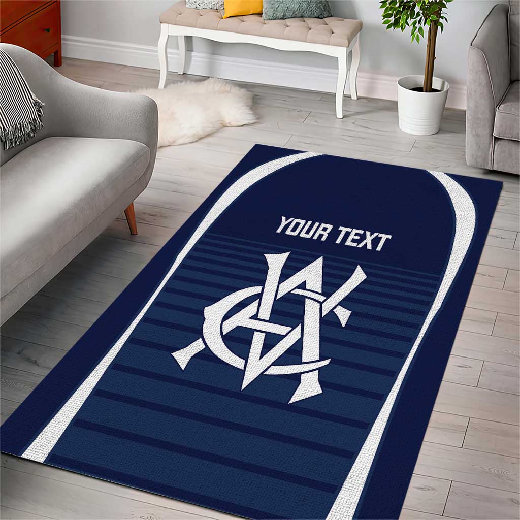 Custom Victoria Cricket Area Rug Go Champions - Sporty Style - Vibe Hoodie Shop