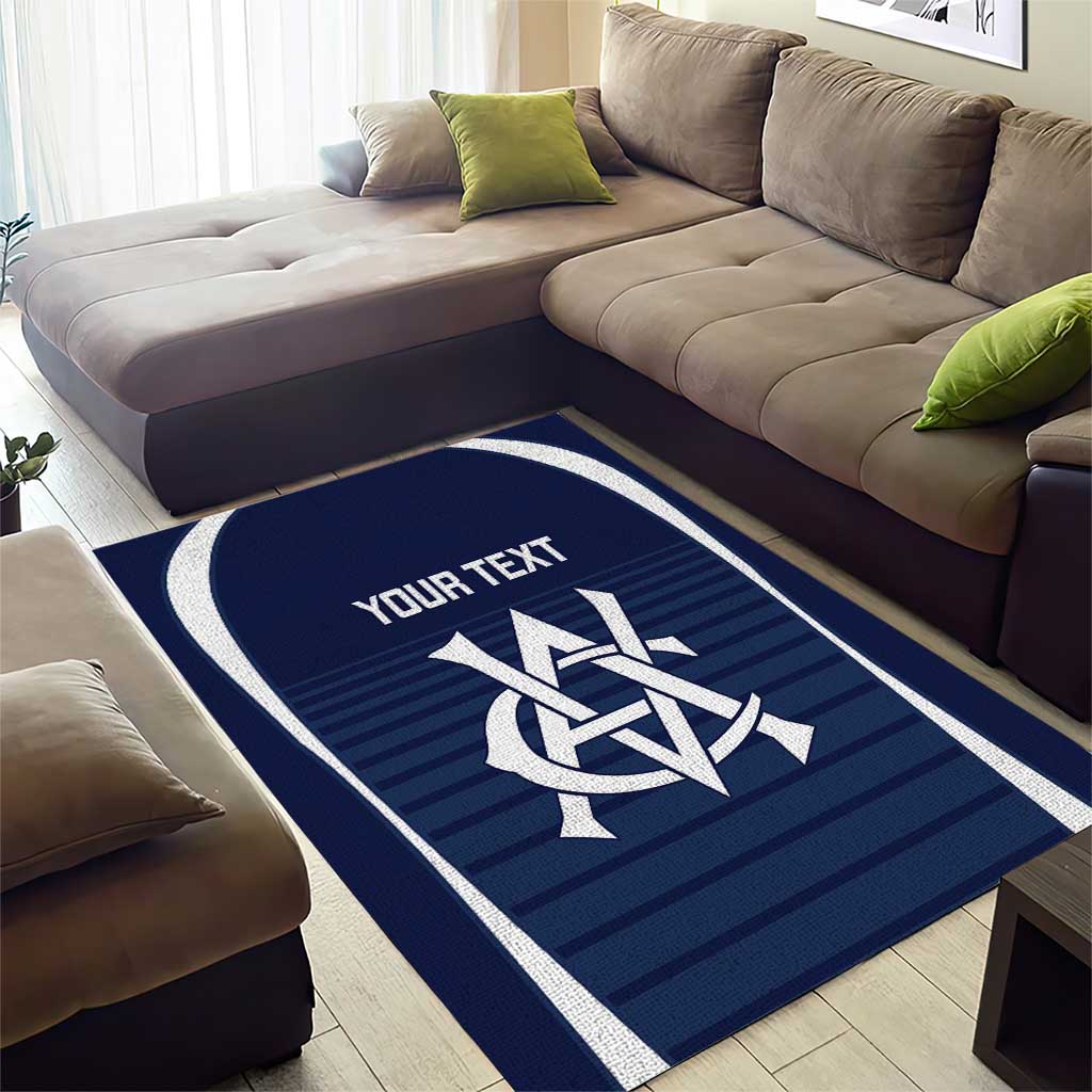 Custom Victoria Cricket Area Rug Go Champions - Sporty Style - Vibe Hoodie Shop