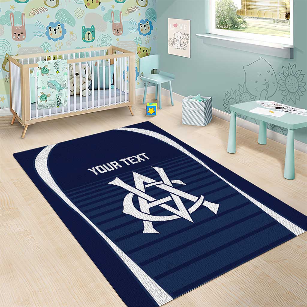 Custom Victoria Cricket Area Rug Go Champions - Sporty Style - Vibe Hoodie Shop