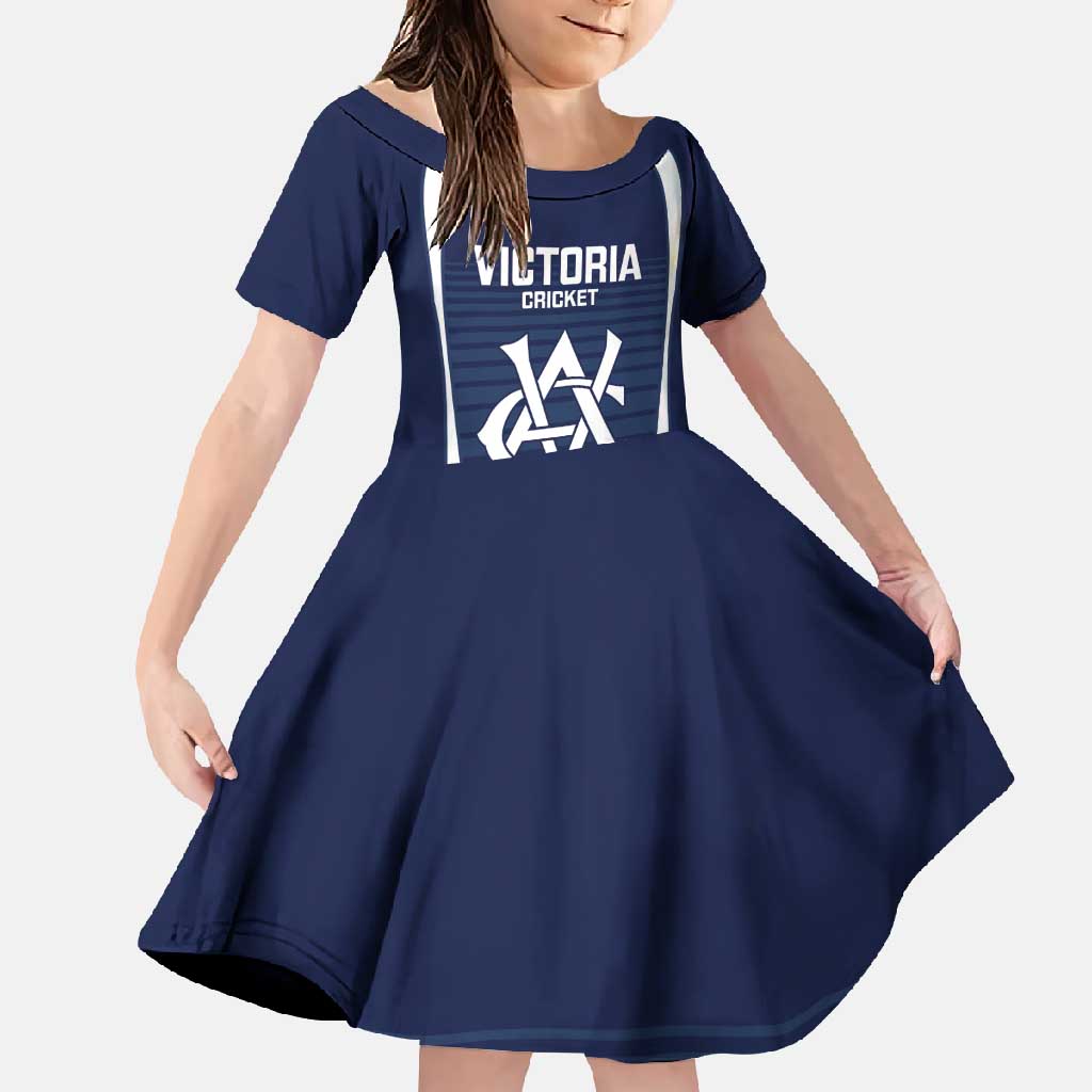 Custom Victoria Cricket Family Matching Long Sleeve Bodycon Dress and Hawaiian Shirt Go Champions - Sporty Style