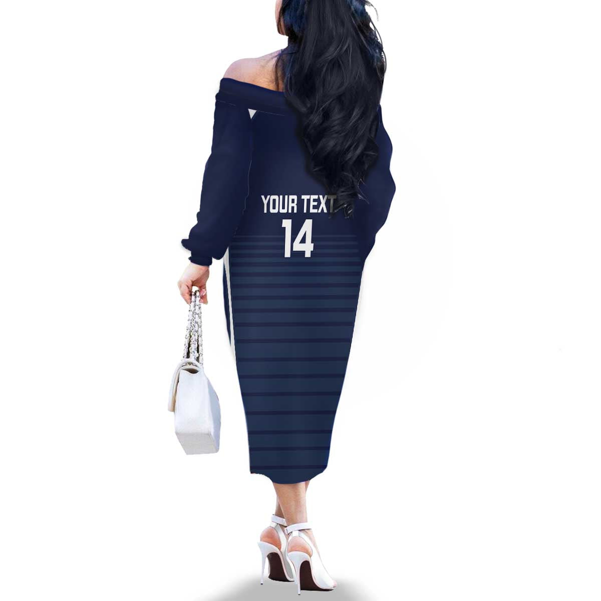 Custom Victoria Cricket Family Matching Off The Shoulder Long Sleeve Dress and Hawaiian Shirt Go Champions - Sporty Style