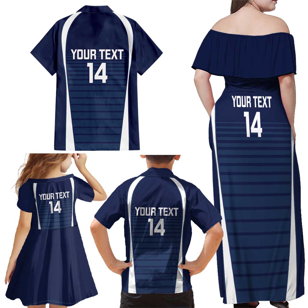 Custom Victoria Cricket Family Matching Off Shoulder Maxi Dress and Hawaiian Shirt Go Champions - Sporty Style