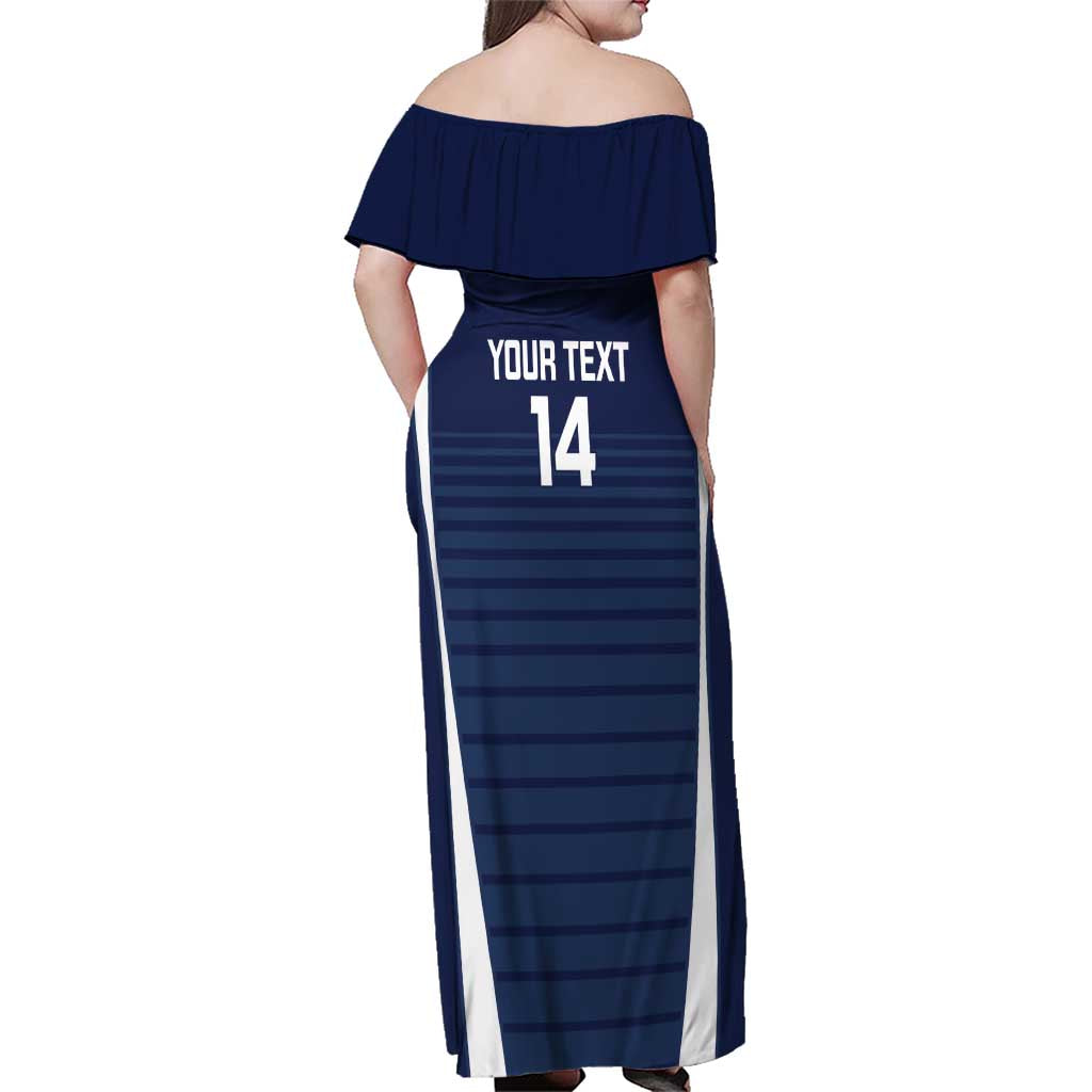 Custom Victoria Cricket Family Matching Off Shoulder Maxi Dress and Hawaiian Shirt Go Champions - Sporty Style