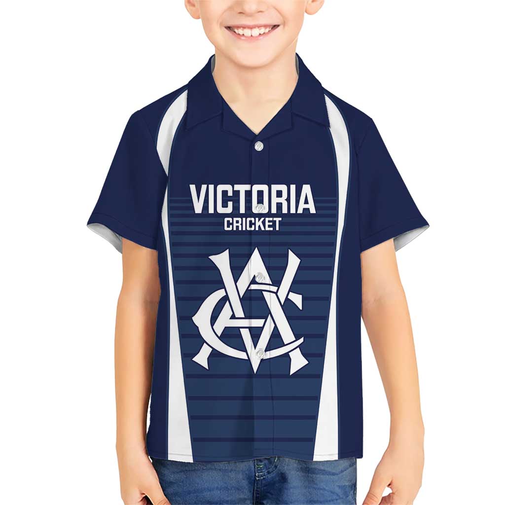 Custom Victoria Cricket Family Matching Short Sleeve Bodycon Dress and Hawaiian Shirt Go Champions - Sporty Style