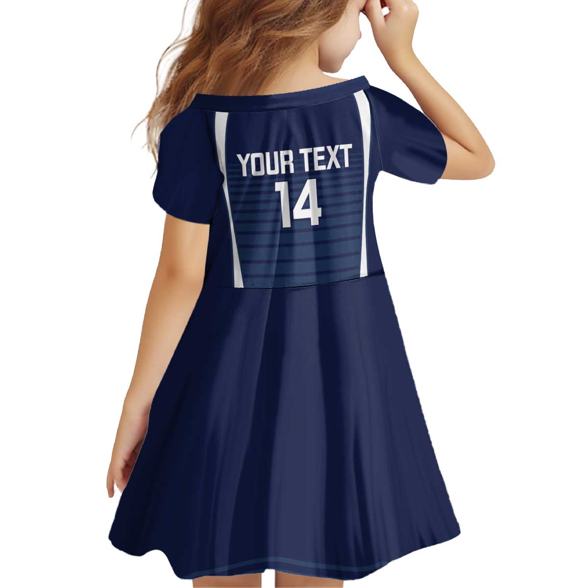 Custom Victoria Cricket Kid Short Sleeve Dress Go Champions - Sporty Style - Vibe Hoodie Shop