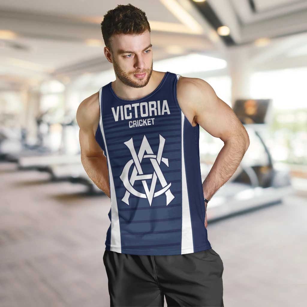 Custom Victoria Cricket Men Tank Top Go Champions - Sporty Style - Vibe Hoodie Shop