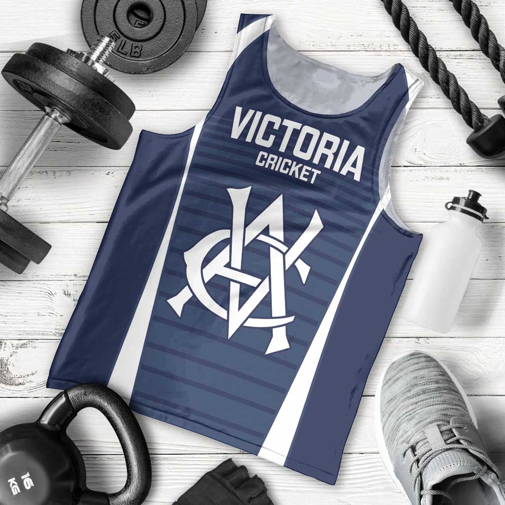 Custom Victoria Cricket Men Tank Top Go Champions - Sporty Style - Vibe Hoodie Shop