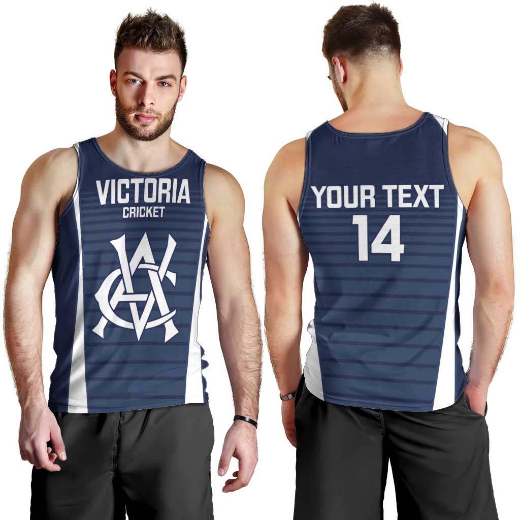 Custom Victoria Cricket Men Tank Top Go Champions - Sporty Style - Vibe Hoodie Shop