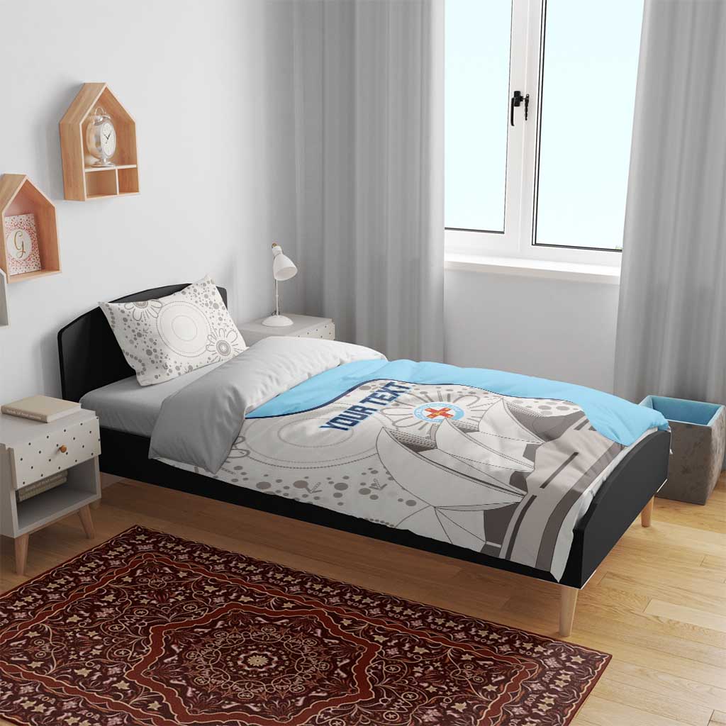 Custom New South Wales Cricket Bedding Set Go NSW - Aboriginal Art - Vibe Hoodie Shop