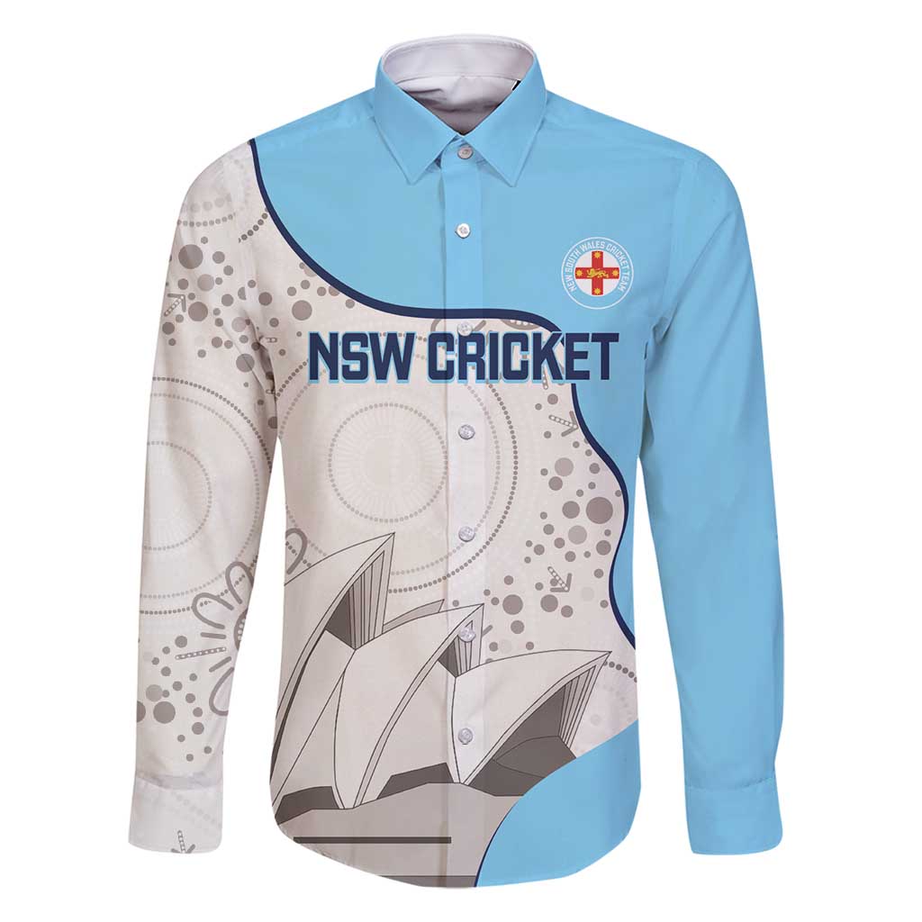 Custom New South Wales Cricket Family Matching Long Sleeve Bodycon Dress and Hawaiian Shirt Go NSW - Aboriginal Art